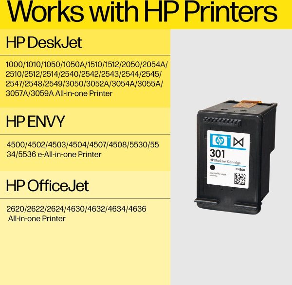 hp 301xl inktcartridge zwart hoge capaciteit (ch563ee) (kopie)