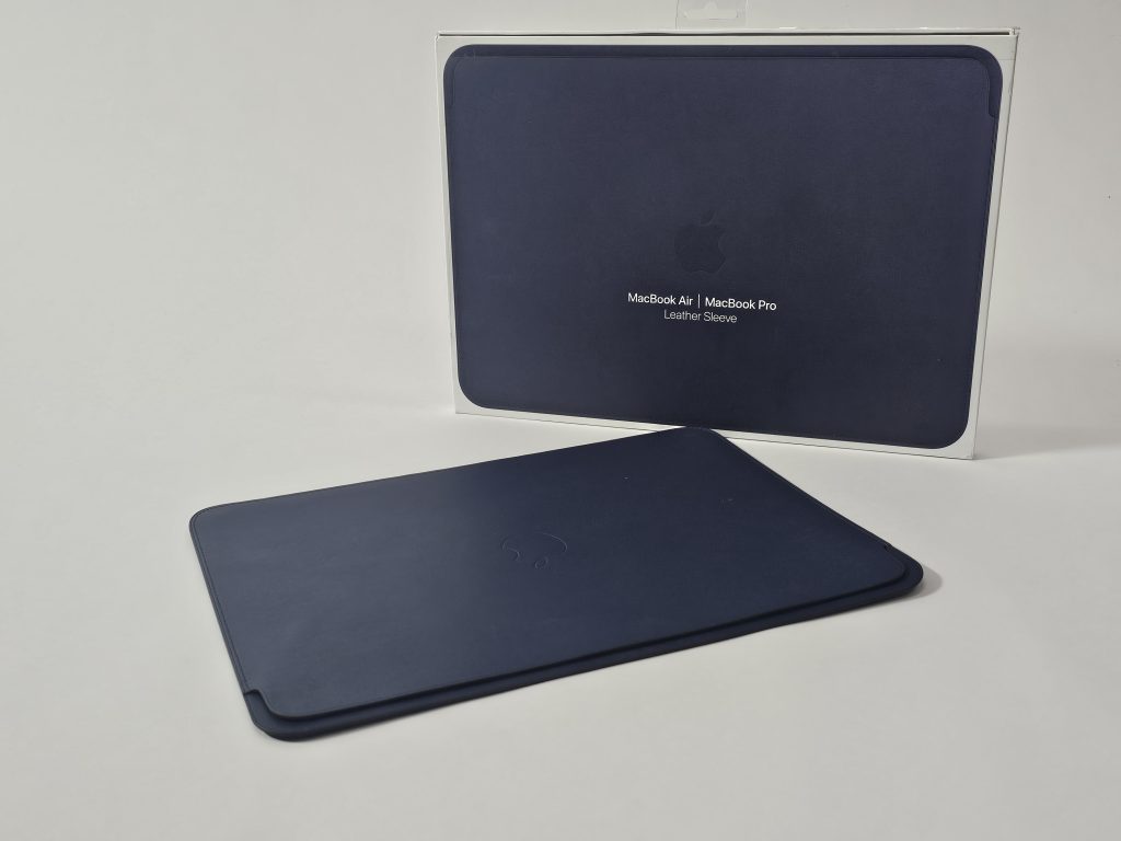 apple leather sleeve macbook air & pro 13" midnight blue doos