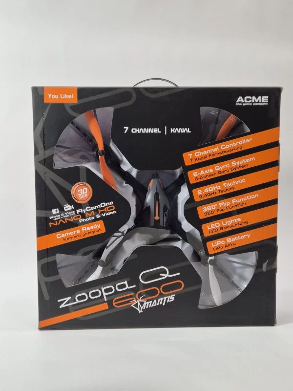 acme zoopa q600 mantis drone verpakking