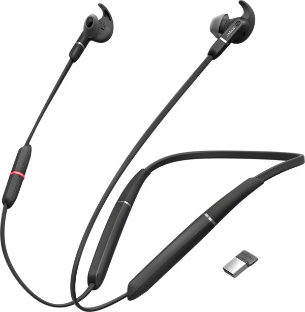 jabra evolve2 75 stereo uc link 370 anc zijkant