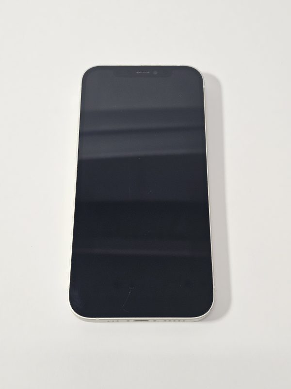 apple iphone 12 64gb wit 85% batterij percentage bovenaanzicht