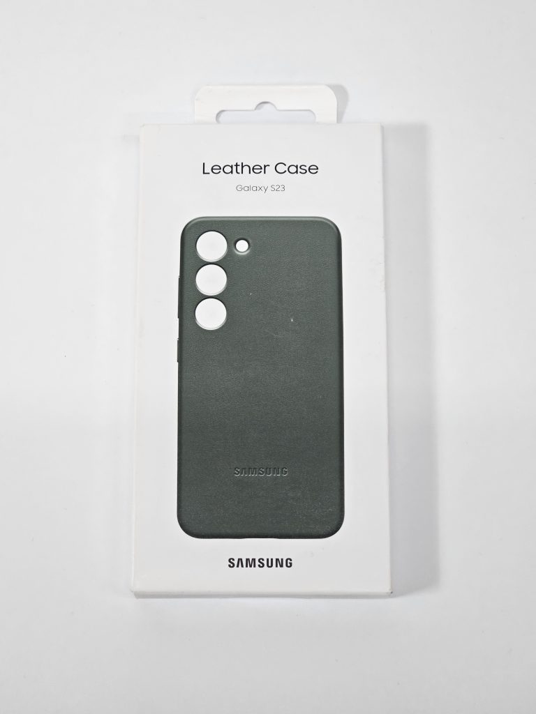 samsung leather cover samsung galaxy s23 groen doosje