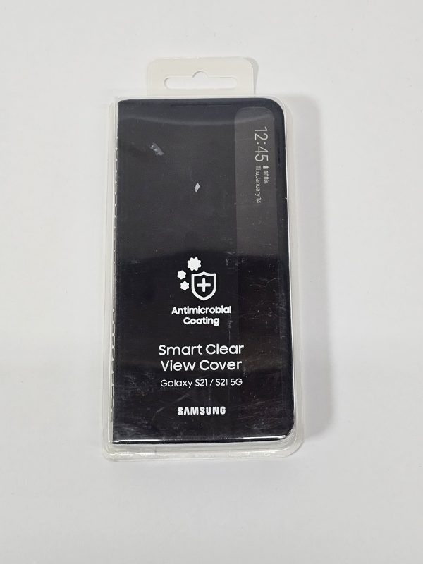 samsung galaxy s21 clear view cover zwart