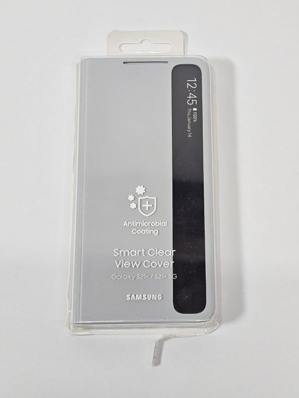 samsung galaxy s21 plus clear view cover light grey