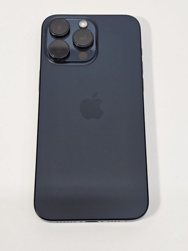 apple iphone 15 pro max 256gb titanium blue 93% accu bovenaanzicht