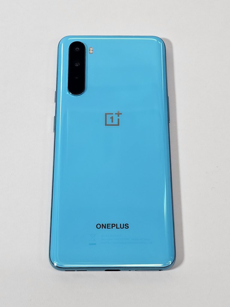 oneplus nord 5g 256gb blauw bovenaanzicht