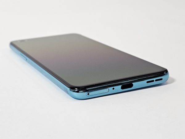 oneplus nord 5g 256gb blauw zijaanzicht