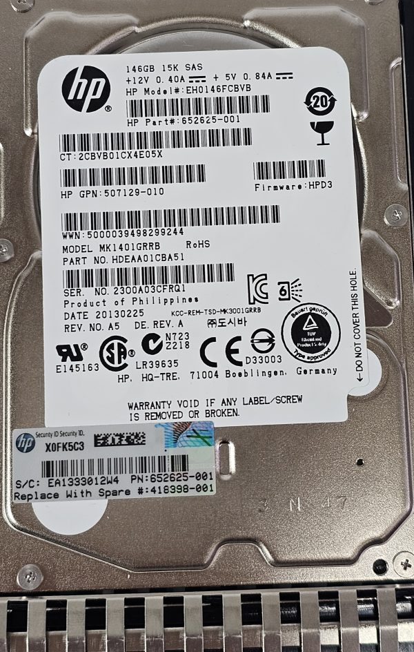 restpartij: hp serverschijven 8x hdd totaal 1.4tb opslag