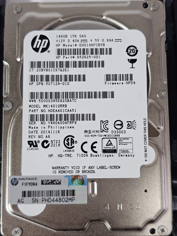 restpartij: hp serverschijven 8x hdd totaal 1.4tb opslag