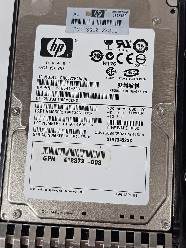 restpartij: hp serverschijven 8x hdd totaal 1.4tb opslag