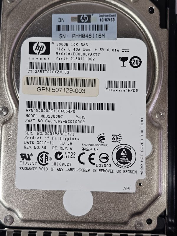 restpartij: hp serverschijven 8x hdd totaal 1.4tb opslag