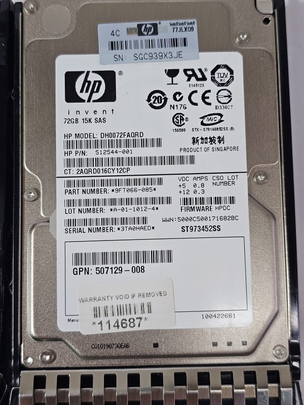 restpartij: hp serverschijven 8x hdd totaal 1.4tb opslag