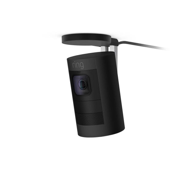 ring stick up cam elite wired zwart vooraanzicht