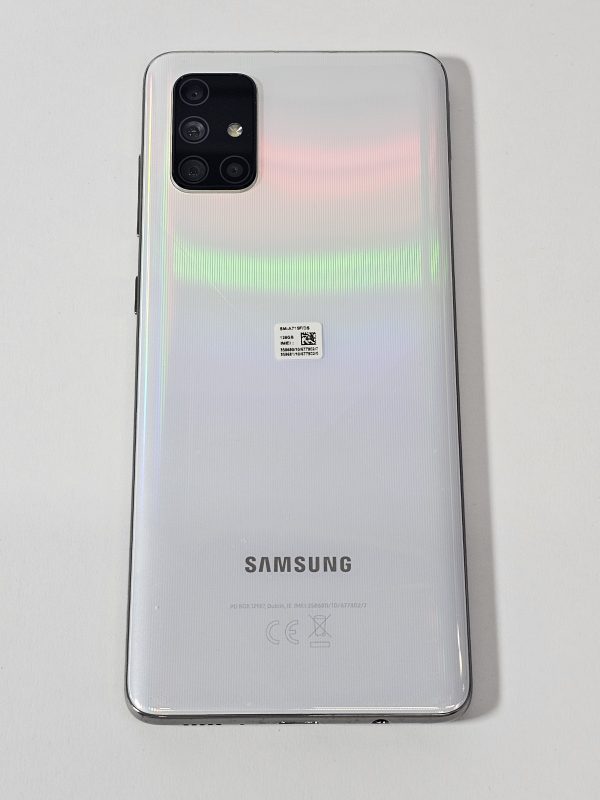 samsung galaxy a71 5g 128 gb haze crush zilver bovenaanzicht