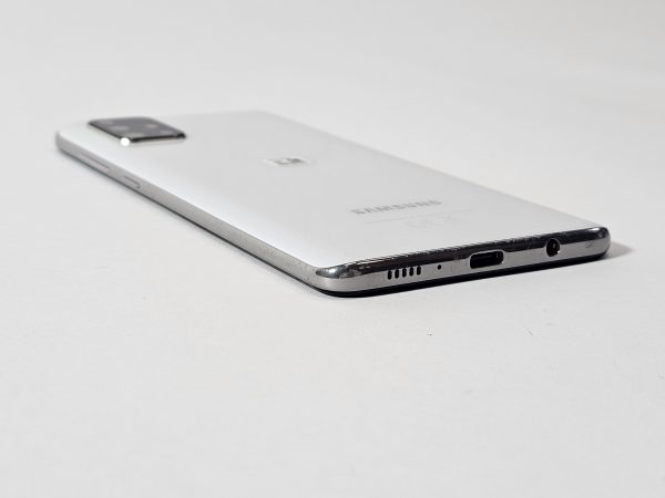 samsung galaxy a71 5g 128 gb haze crush zilver zijaanzicht