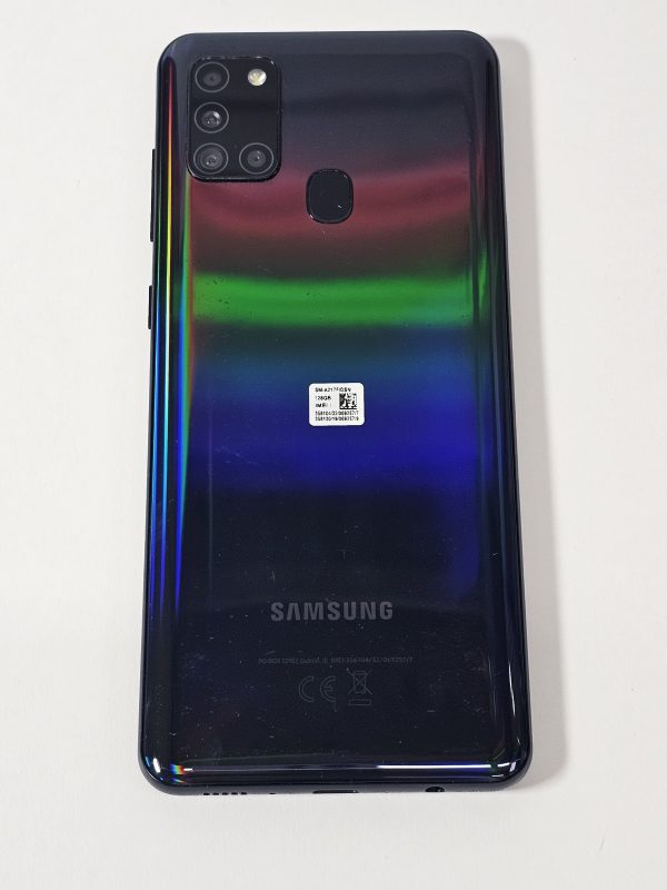 samsung galaxy a21s 4g 128gb zwart bovenaanzicht