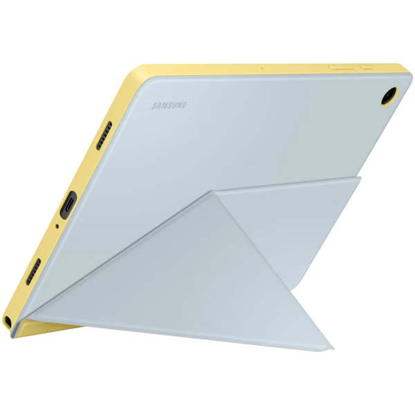 samsung galaxy tab a9 plus book cover blauw achteraanzicht
