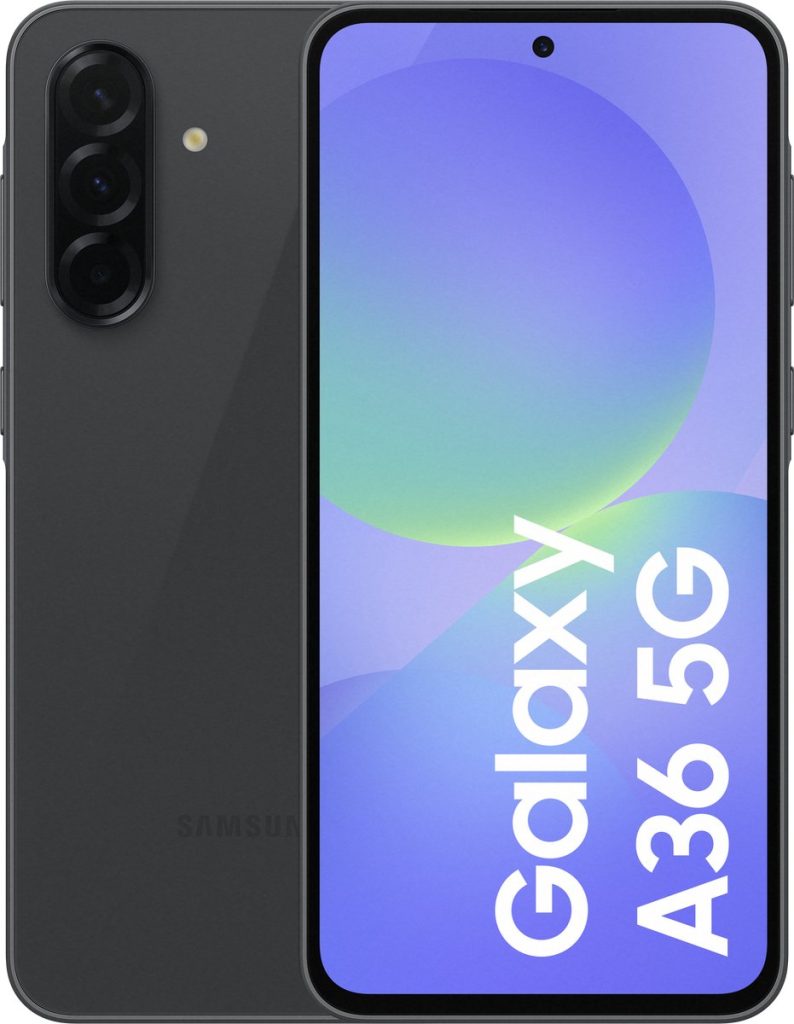 samsung galaxy a36 128gb zwart voor en achter aanzicht