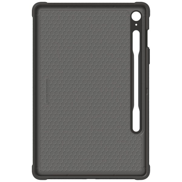 samsung tab s9/s10 fe/s9fe outdoor cover ef rx510 zwart vooraanzicht