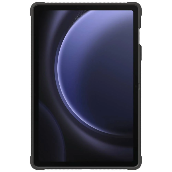 samsung tab s9/s10 fe/s9fe outdoor cover ef rx510 zwart vooraanzicht