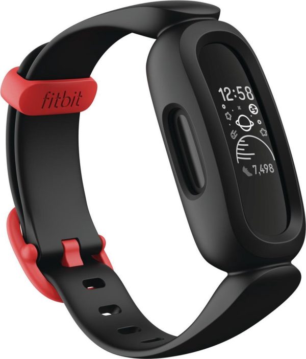 fitbit ace 3 kids activity tracker kinderen zwart/rood