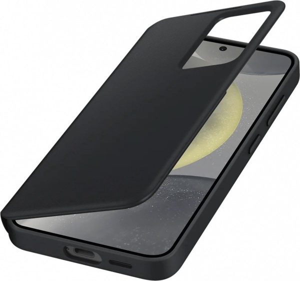 samsung galaxy s24 hoesje smart view wallet cover zwart sfeer dicht