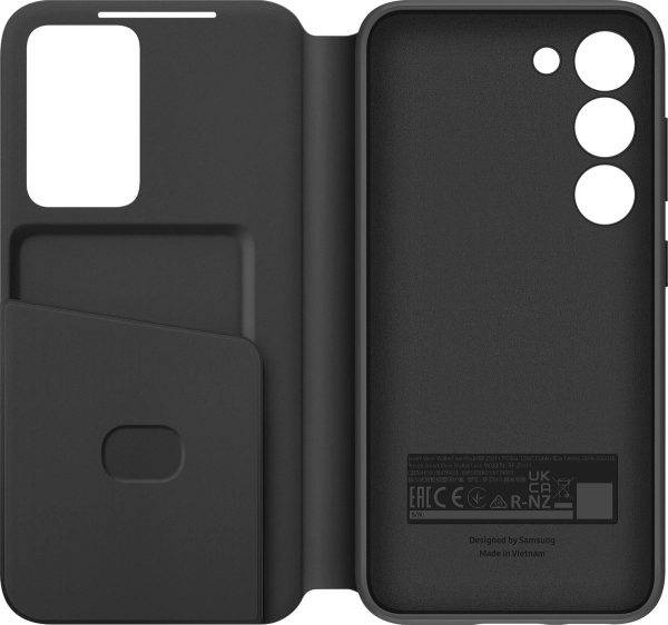 samsung galaxy s23 hoesje smart view wallet cover zwart open