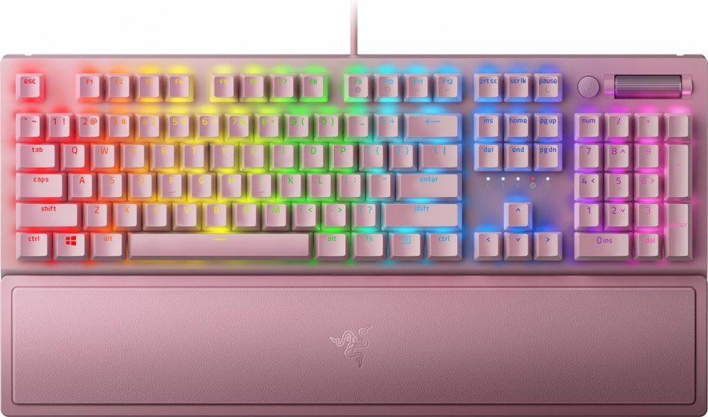 razer blackwidow v3 keyboard quartz green switch us layout bovenaanzicht