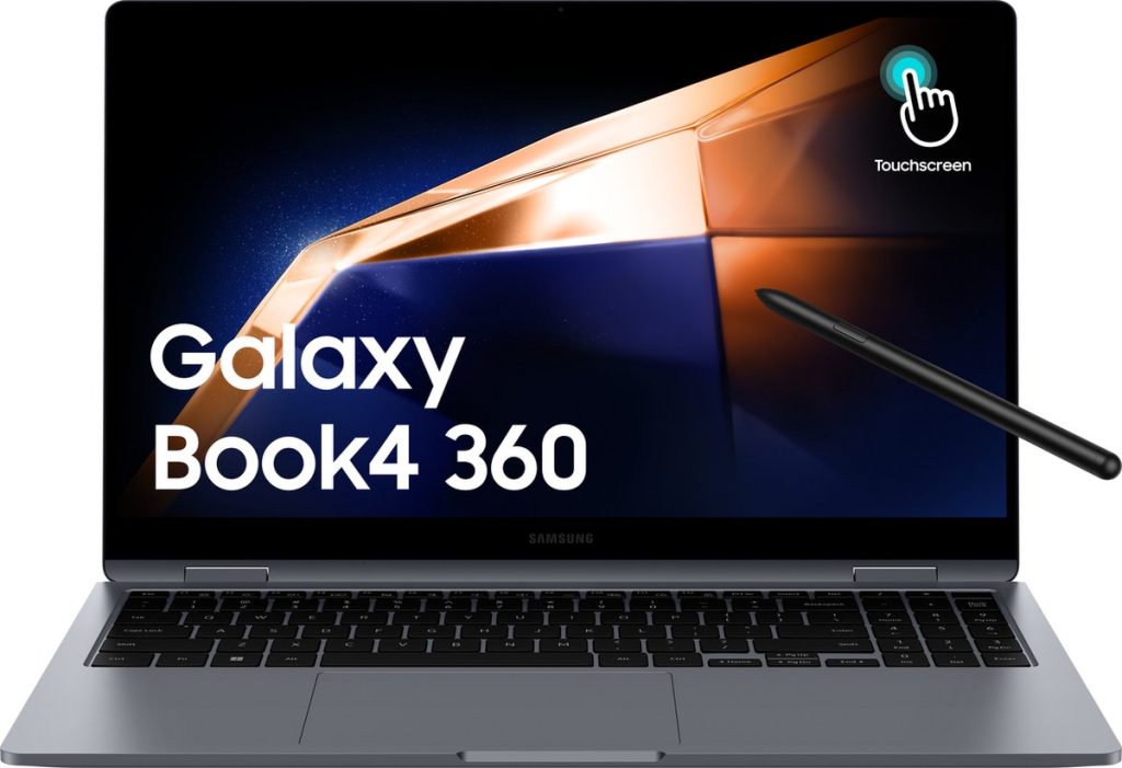 samsung galaxy book4 360 intel i7 16gb ram 15.6 inch vooraanzicht