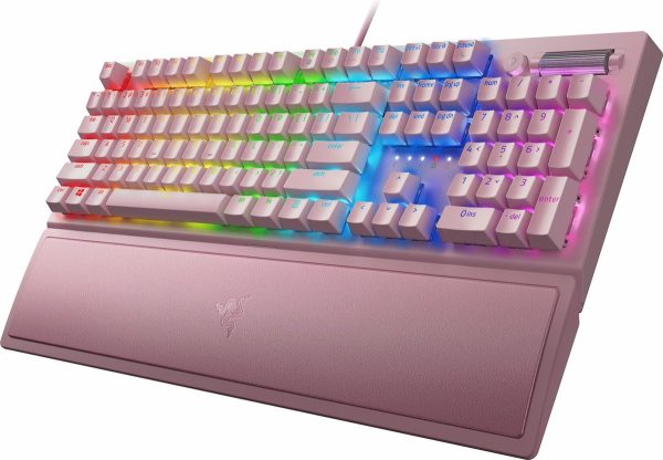 razer blackwidow v3 keyboard quartz green switch us layout zijkant
