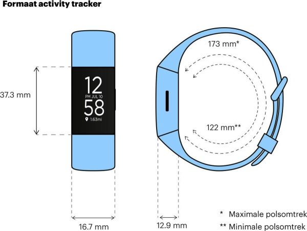 fitbit ace 3 kids activity tracker kinderen zwart/rood