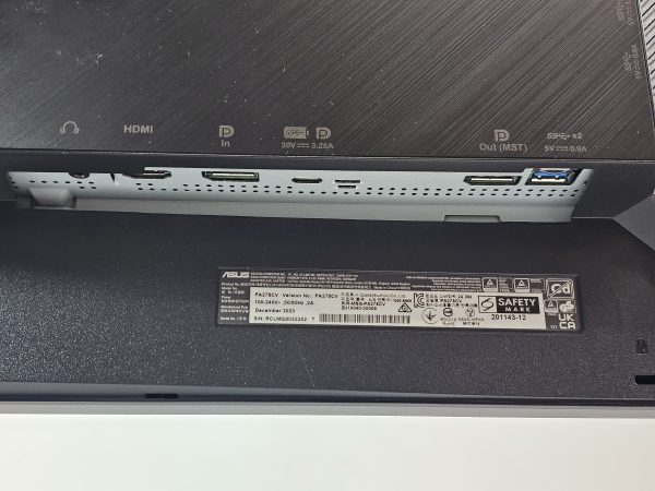 asus proart pa278cv 27 inch monitor usb c poorten