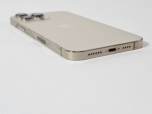 apple iphone 13 pro max 128gb goud 77% accu zijkant