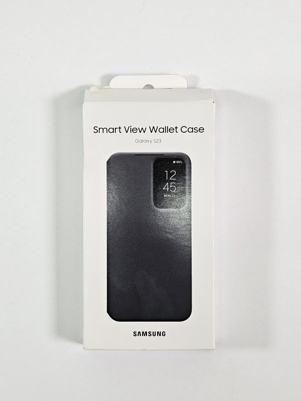 samsung galaxy s23 hoesje smart view wallet cover zwart doosje