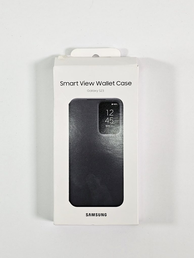 samsung galaxy s23 hoesje smart view wallet cover zwart doosje