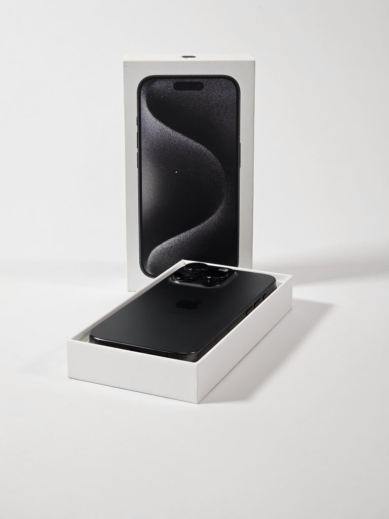 apple iphone 15 pro 128gb titanium zwart 88% accu doos