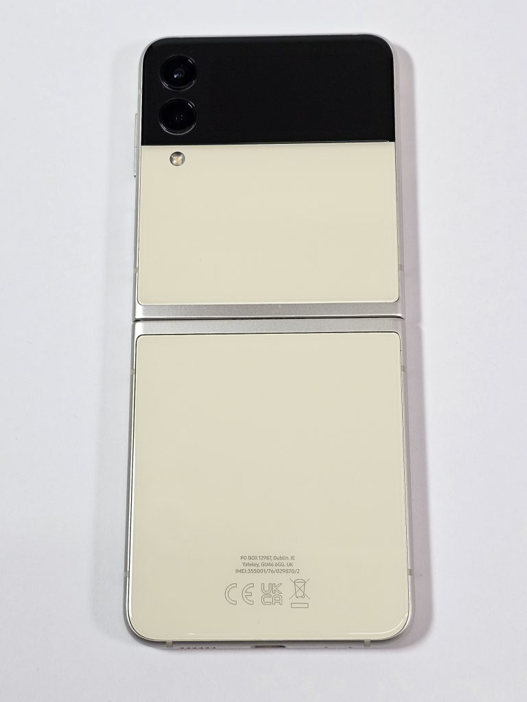 samsung galaxy z flip3 128gb cream achterkant