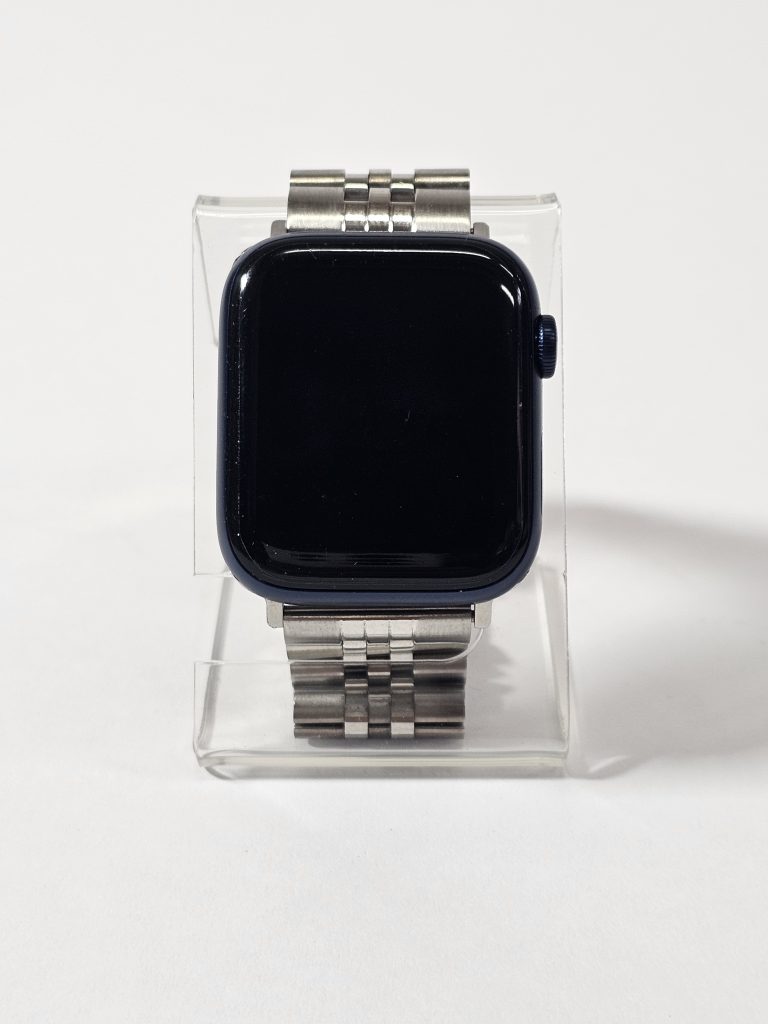 apple watch series 6 44mm lte blauw metalen band