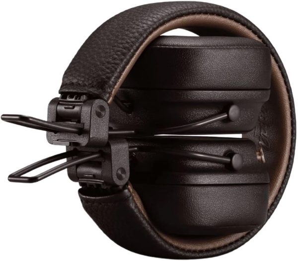 marshall major iv draadloze on ear koptelefoon bruin detail