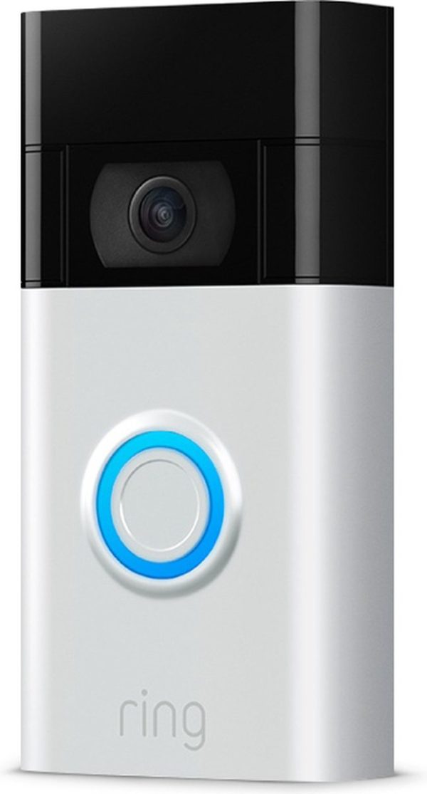 ring battery video doorbell 3 draadloos hd video zilver zijaanzicht