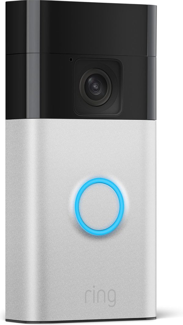 ring battery video doorbell 3 draadloos hd video zilver zijaanzicht