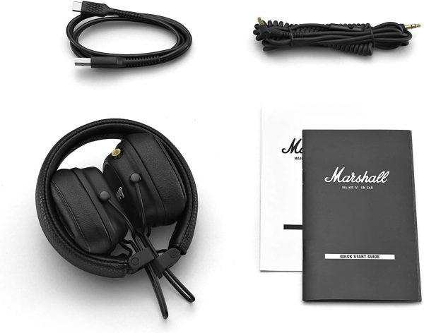 marshall major iv draadloze on ear koptelefoon zwart doos inhoud