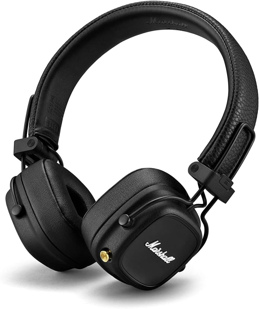 marshall major iv draadloze on ear koptelefoon zwart voorkant