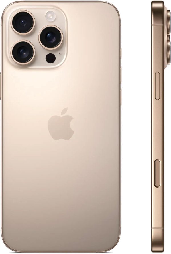 apple iphone 16 pro max 256gb desert titanium achter en zijkant