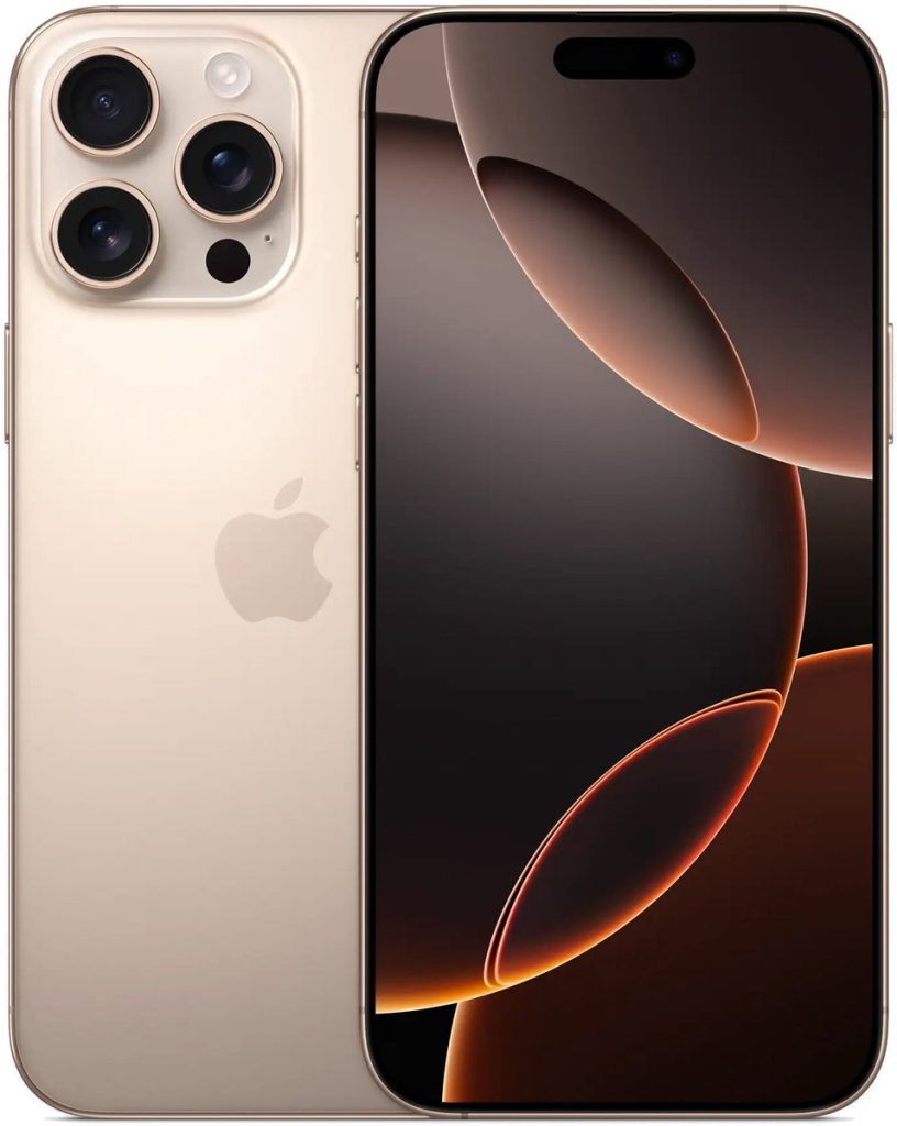 apple iphone 16 pro max 256gb desert titanium voorkant