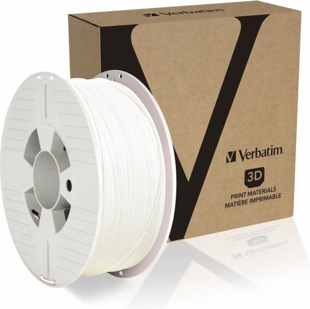verbatim 55027 3d printer filament – abs – 1.75mm – wit – 1 kg