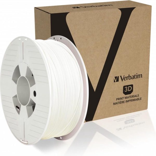verbatim 55027 3d printer filament – abs – 1.75mm – wit – 1 kg