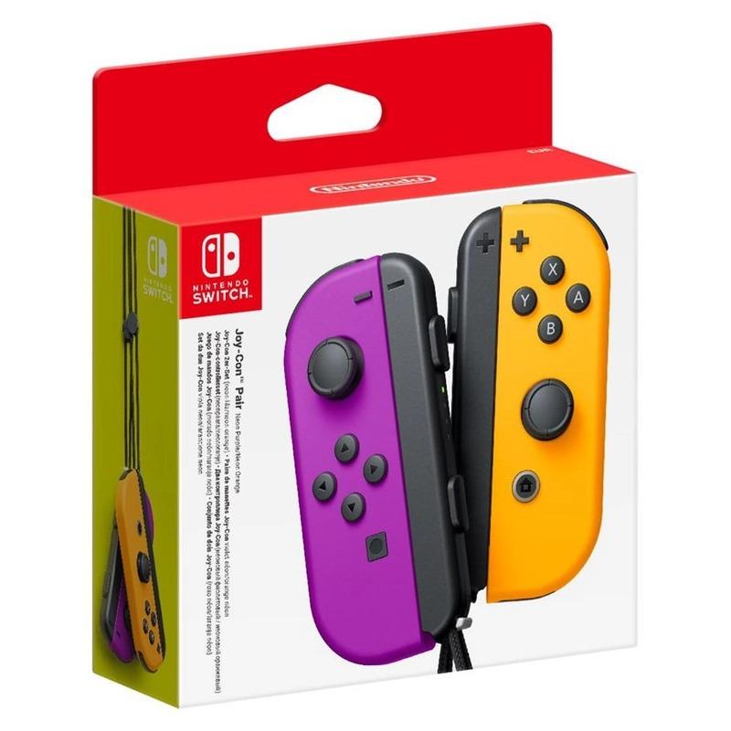 nintendo switch joy con set paars en oranje