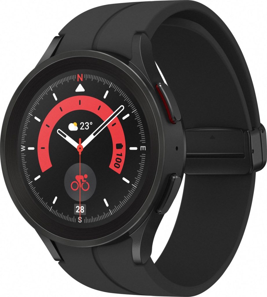 samsung galaxy watch 5 pro 45 mm bluetooth zwart voorkant