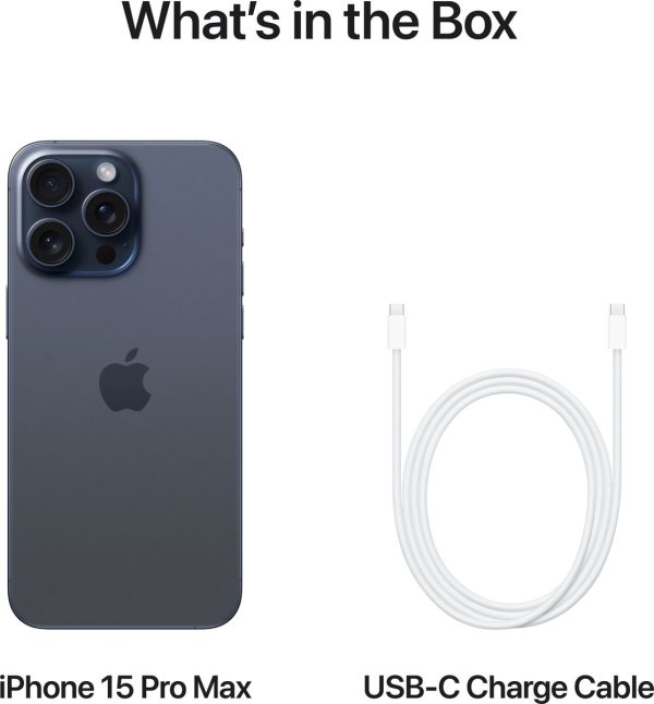 apple iphone 15 pro max 256gb titanium blauw doos inhoud